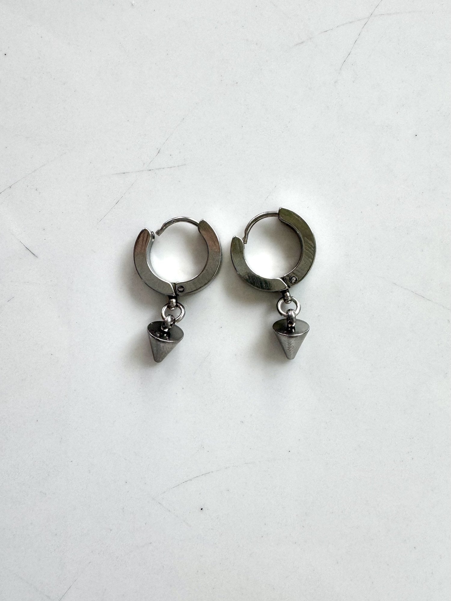 Pebble Spike Hoop Earrings