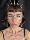 Spike Cascade Headpiece with Face Chains