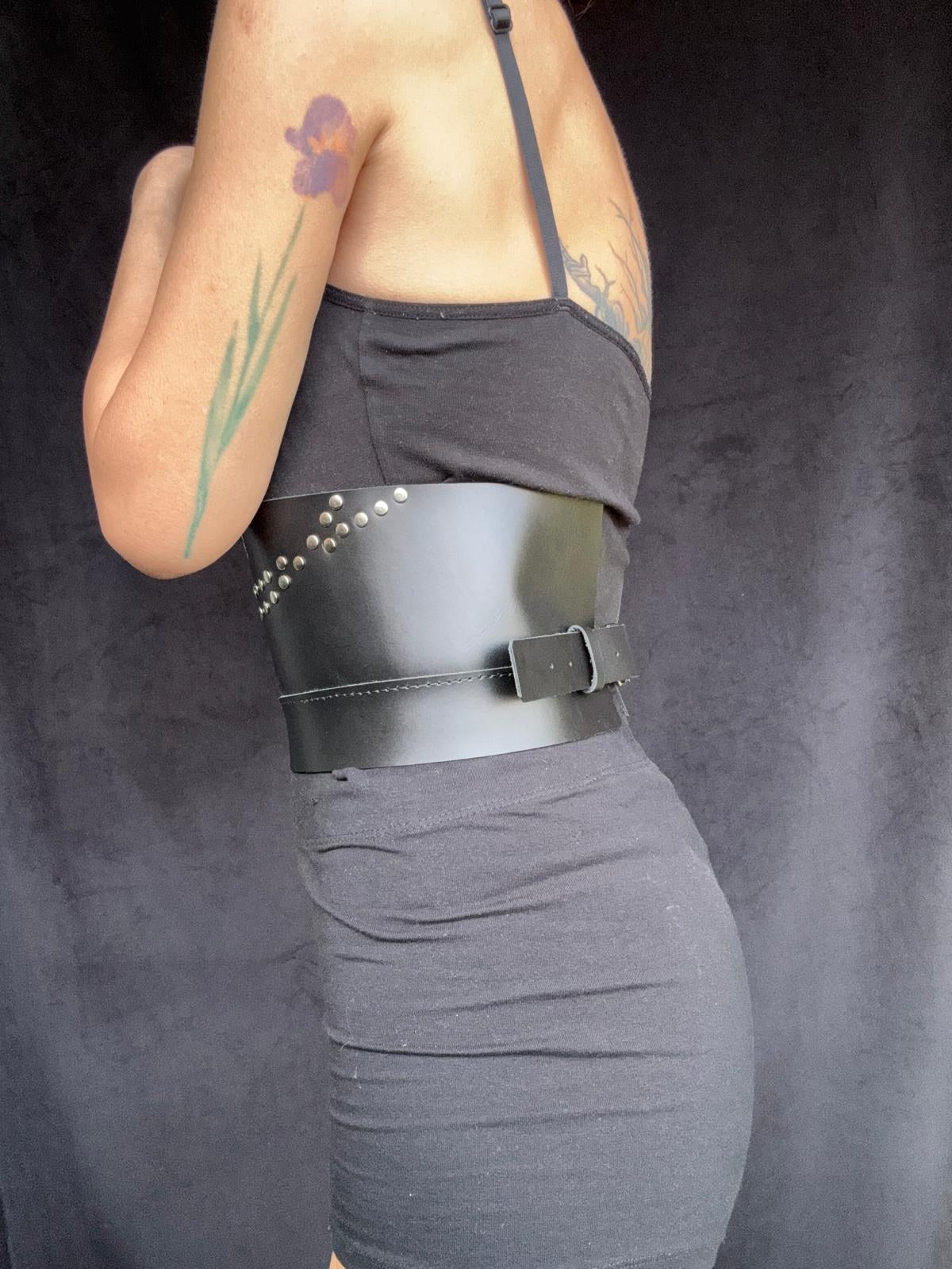 Riveted Leather Corset Belt