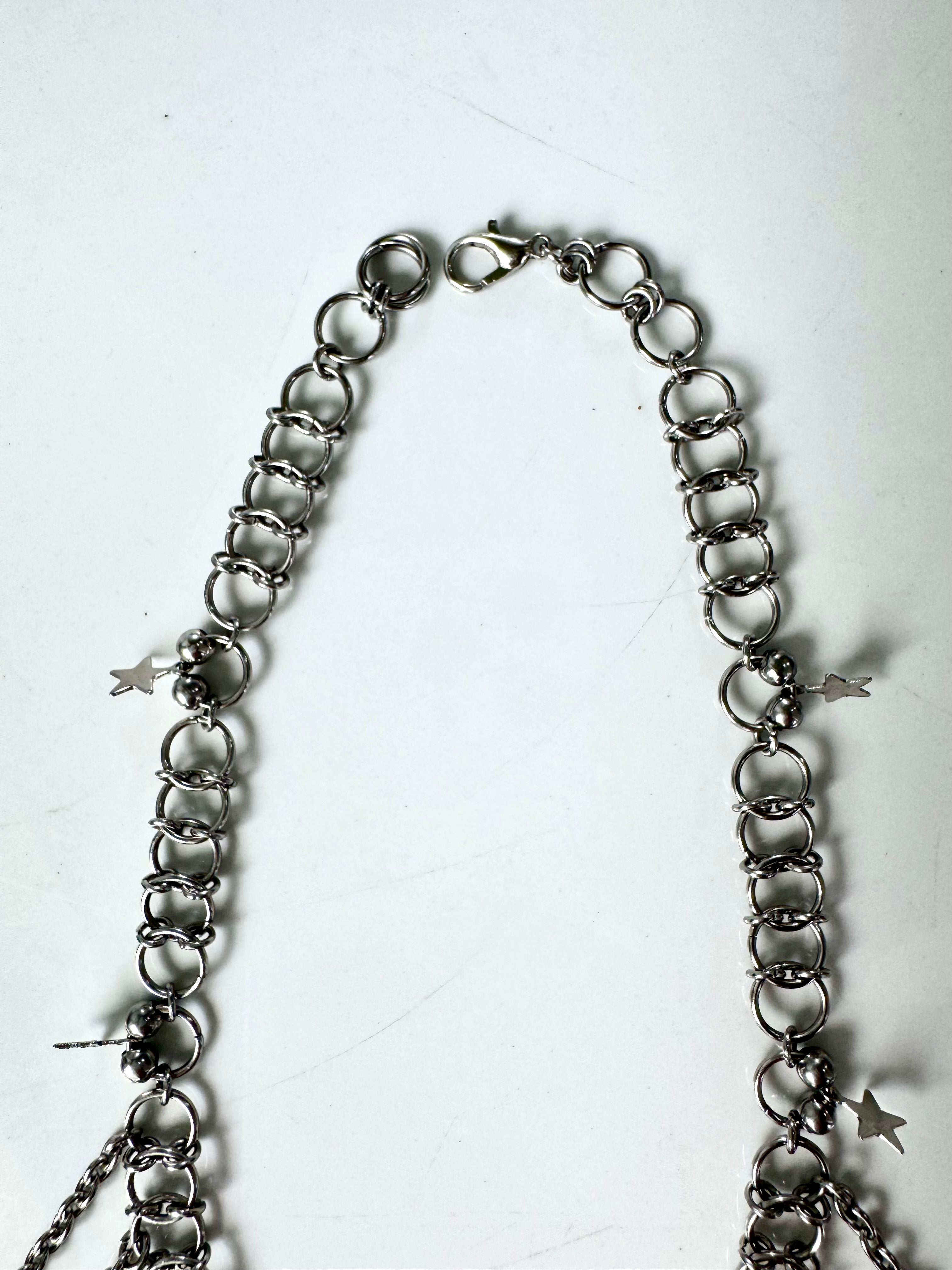 Ball Fringe & Star Necklace