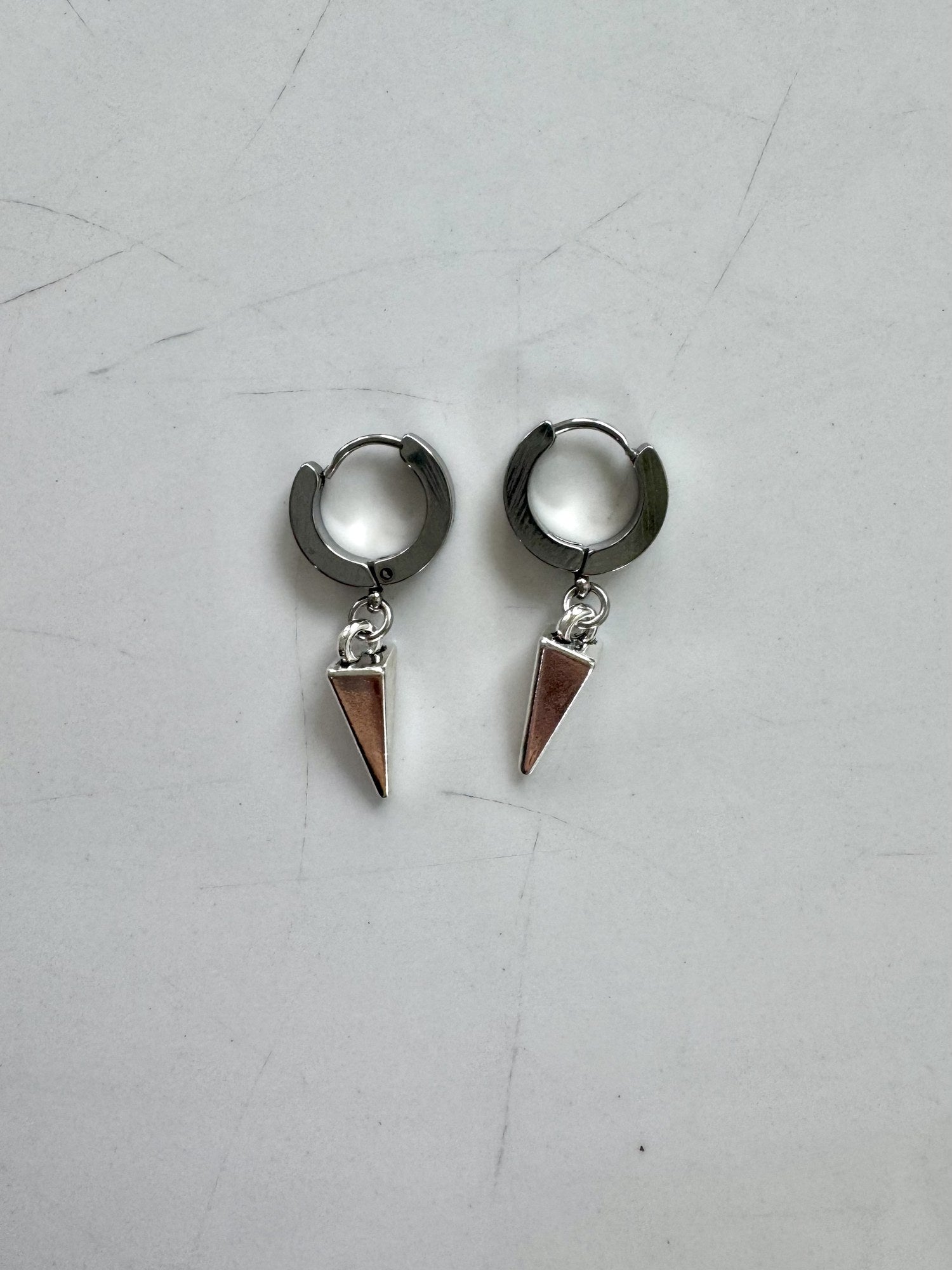 Triangle Spike Hoop Earrings
