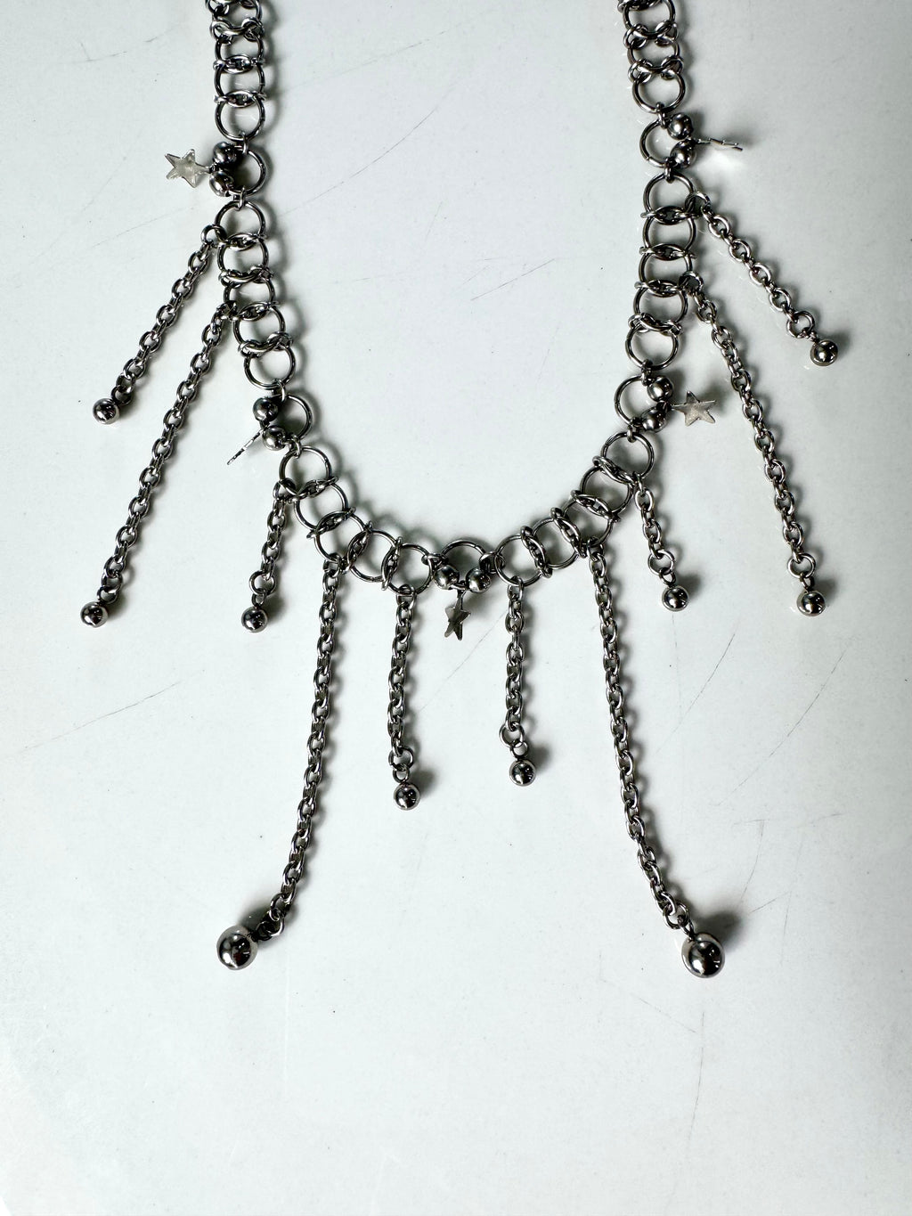 Ball Fringe & Star Necklace