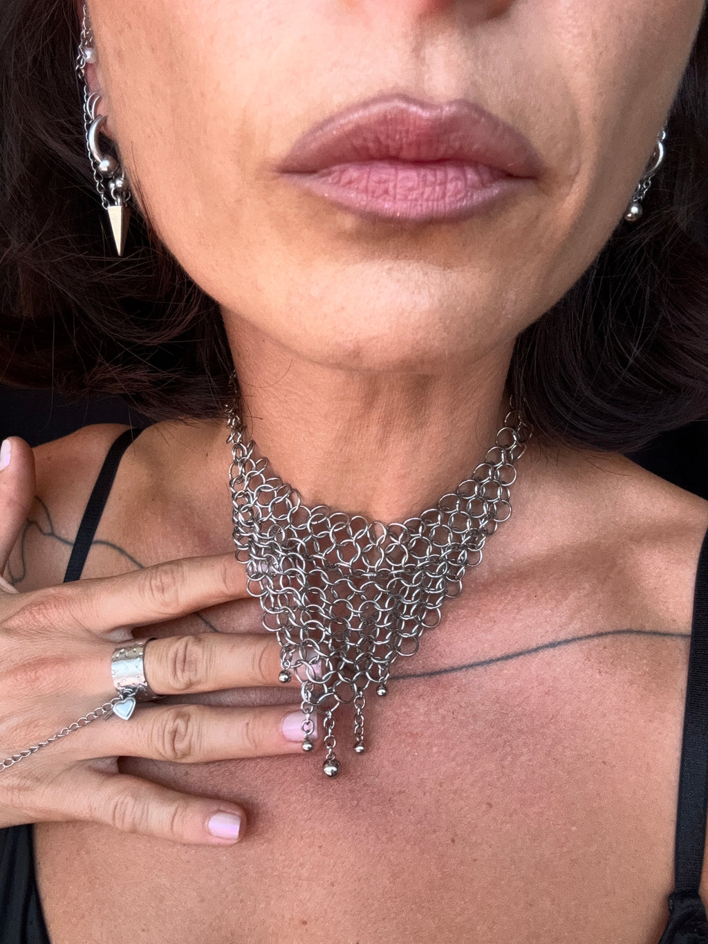 Chainmail & Pearl Collar