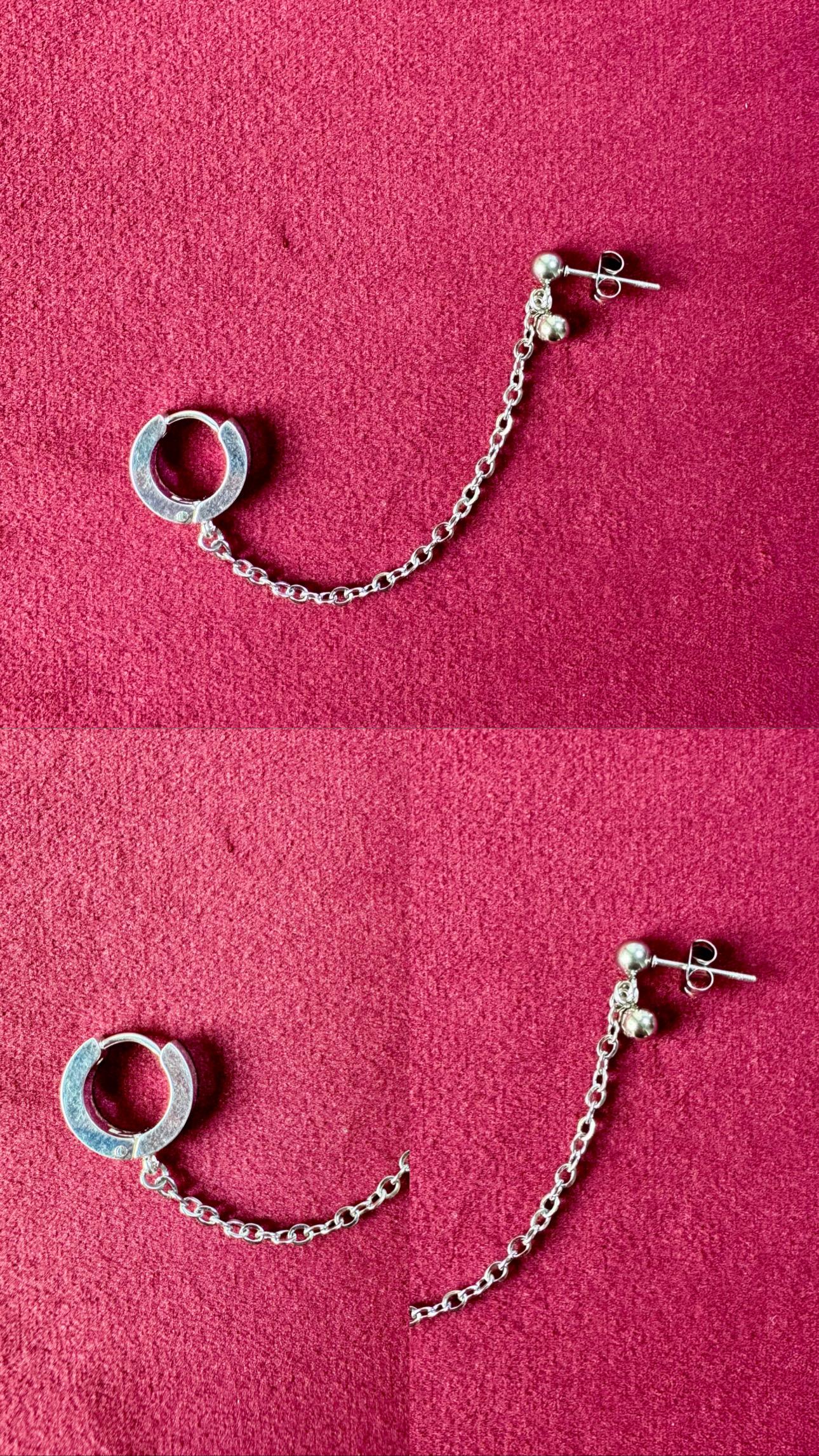 Connected Earrings with charms