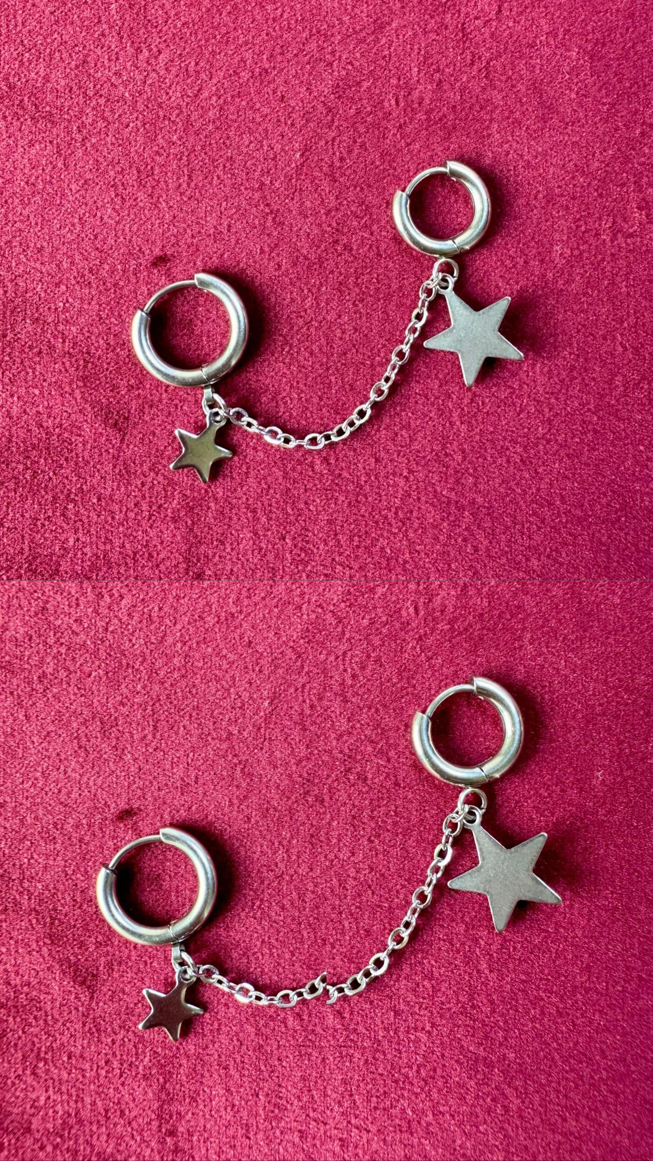 Connected Earrings with charms